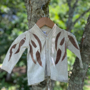Baby Jumper Size 000 Cotton - botanically ecoprinted with Eucalypt leaves